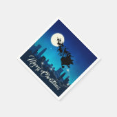 Santa Claus Sleigh Weihnachten Serviette (Ecke)