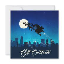 Santa Claus Sleigh Weihnachtsgeschenkkarte