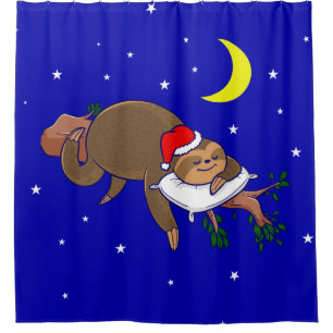 Santa claus sloxmas duschvorhang