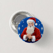 Santa Claus Smiling Button (Vorne & Hinten)