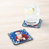 Santa Claus Smiling Getränkeuntersetzer (Rechte Seite)