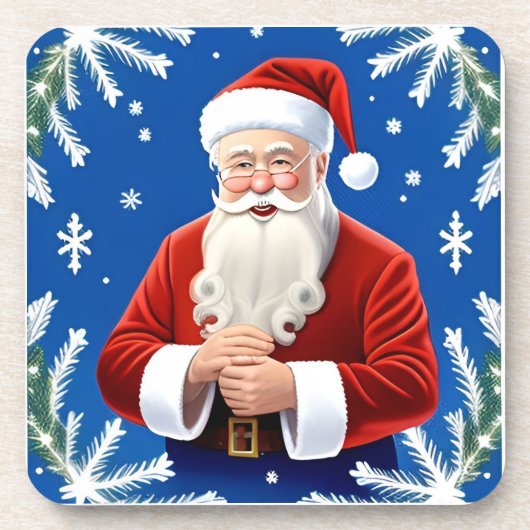 Santa Claus Smiling Getränkeuntersetzer (Vorderseite)