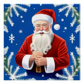 Santa Claus Smiling Poster (Vorderseite)