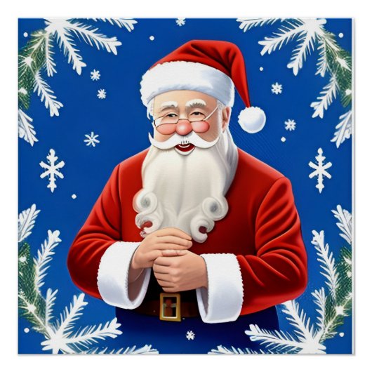 Santa Claus Smiling Poster (Vorderseite)