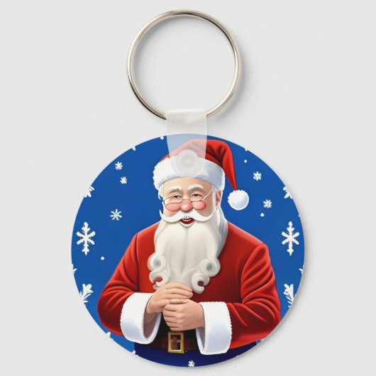 Santa Claus Smiling Schlüsselanhänger (Vorderseite)
