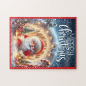 Santa Claus Snow Frohe Weihnachtskid's Puzzle (Horizontal)