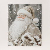 Santa Claus Snow Pine trees Puzzle (Vertikal)