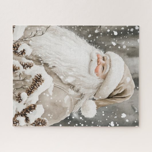 Santa Claus Snow Pine trees Puzzle (Horizontal)