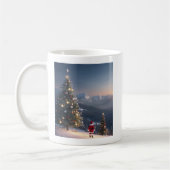 Santa Claus Snowy Mountain Tasse | Weihnachtsbaum (Links)