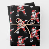 Santa Claus Soccer Dabbing Weihnachtsgeschenk Geschenkpapier Set (Beispiel)