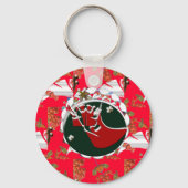 Santa Claus Sock Red Schlüsselanhänger (Vorderseite)