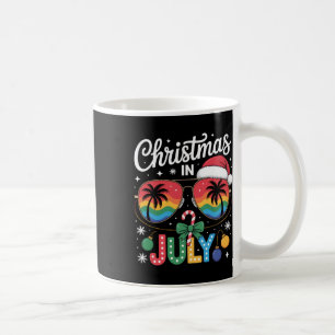 Santa Claus Sonnenbrille Strand Weihnachten im Jul Kaffeetasse