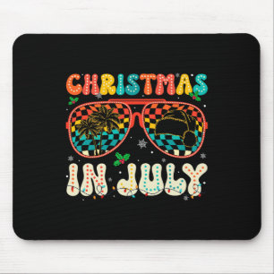 Santa Claus Sonnenbrille Strand Weihnachten im Jul Mousepad