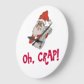 Santa Claus Spaß Santa Catches Schöne Leute Große Wanduhr (Winkel)