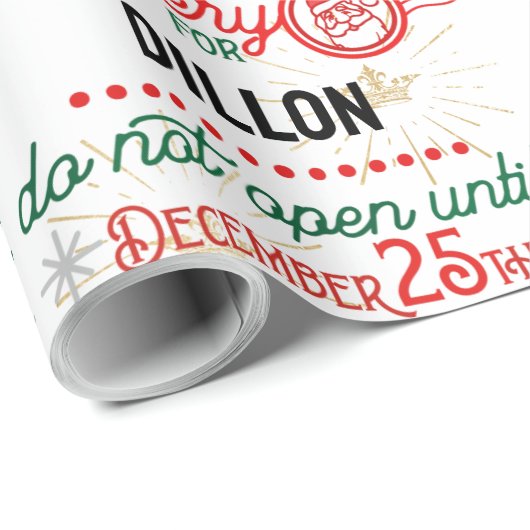 Santa Claus Special Delivery Wrapping Paper Geschenkpapier (Rolleneckpunkt)