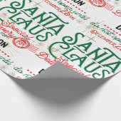 Santa Claus Special Delivery Wrapping Paper Geschenkpapier (Ecke)