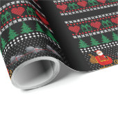 Santa Claus Spider Reindeer Funny UGLY Weihnachten Geschenkpapier (Rolleneckpunkt)