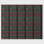 Santa Claus Spider Reindeer Funny UGLY Weihnachten Geschenkpapier (Flach)