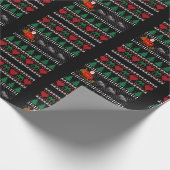 Santa Claus Spider Reindeer Funny UGLY Weihnachten Geschenkpapier (Ecke)