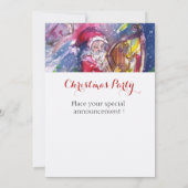 SANTA CLAUS SPIELEN HARP CHRISTMAS PARTY INVITE EINLADUNG (Rückseite)