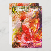SANTA CLAUS SPIELEN HARP CHRISTMAS PARTY INVITE EINLADUNG (Vorne/Hinten)