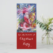 SANTA CLAUS SPIELEN HARP CHRISTMAS PARTY Program Einladung (Stehend Vorderseite)