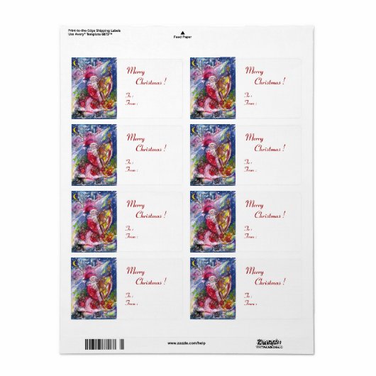 SANTA CLAUS SPIELEN HARP IM MONLIGHT (Vorne)