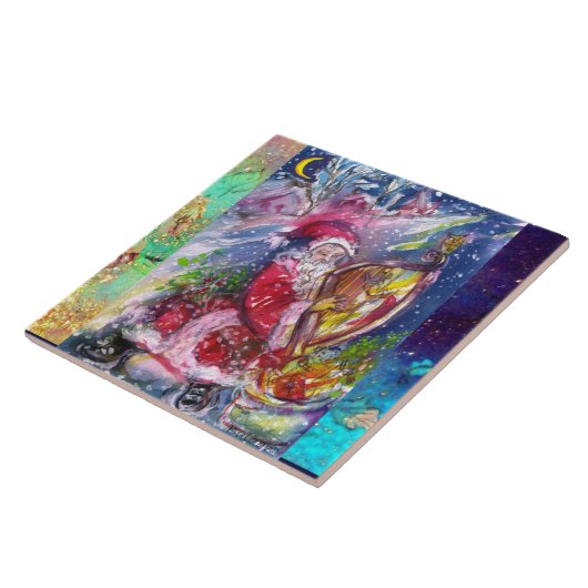 SANTA CLAUS SPIELEN HARP IM MONLIGHT FLIESE (Seite)