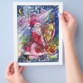 SANTA CLAUS SPIELEN HARP IM MONLIGHT FLYER (Hand)