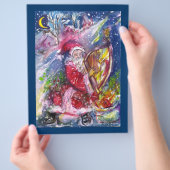 SANTA CLAUS SPIELEN HARP IM MONLIGHT FLYER (Hand)