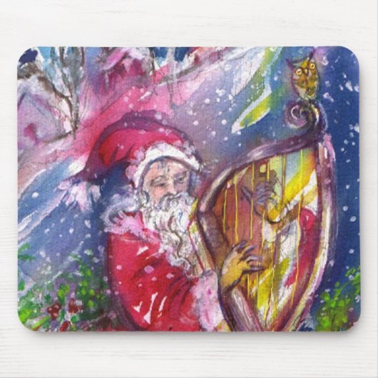 SANTA CLAUS SPIELEN HARP IM MONLIGHT MOUSEPAD (Vorne)