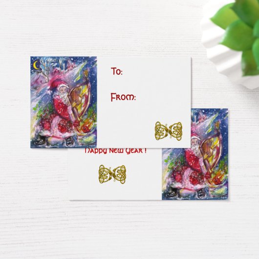 SANTA CLAUS SPIELEN HARP IN MONLIGHT Weihnachten (Schreibtisch)