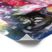 SANTA CLAUS SPIELEN HARP IN MONLIGHT Weihnachten Poster (Ecke)