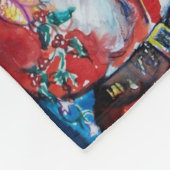 SANTA CLAUS SPIELEN VIOLIN Weihnachts-Party Fleecedecke (Ecke)