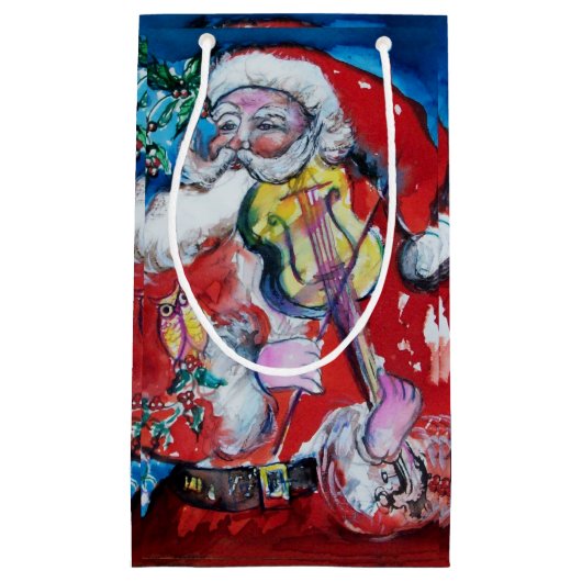 SANTA CLAUS SPIELEN VIOLIN Weihnachts-Party Kleine Geschenktüte (Vorderseite)
