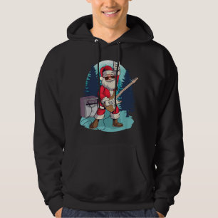 Santa Claus spielt Gitarre Funny Rock Christmas Mu Hoodie