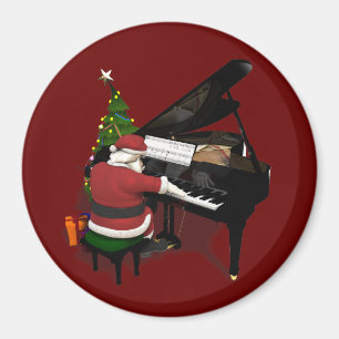 Santa Claus spielt Klavier Magnet