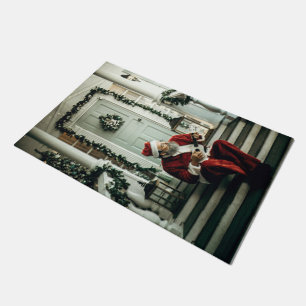 Santa Claus spielt Musik Fußmatte