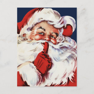 Santa Claus Sprichwort SH-H-H Feiertagspostkarte