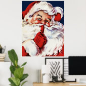 Santa Claus Sprichwort SH-H-H Poster (Heimbüro)