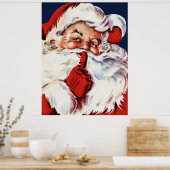 Santa Claus Sprichwort SH-H-H Poster (Küche)