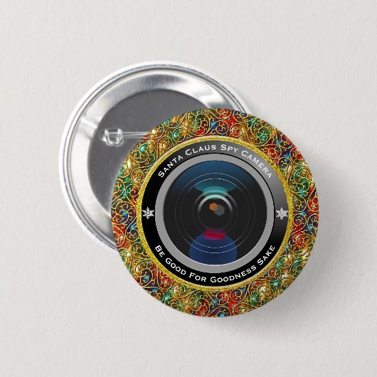 Santa Claus Spy Camera Button (Vorne & Hinten)