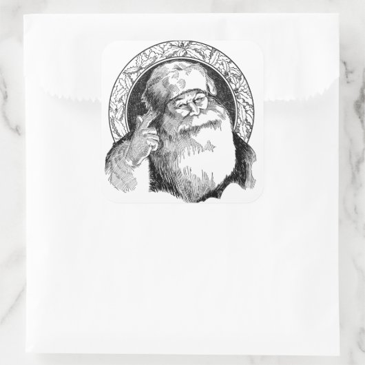 Santa Claus SQUARE STICKER (Tasche)