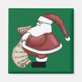 Santa Claus St Nick Jolly Frohe Weihnachten Magnet