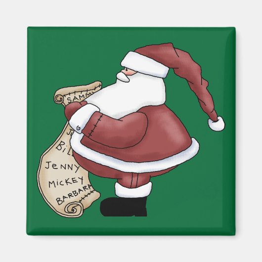 Santa Claus St Nick Jolly Frohe Weihnachten Magnet (Vorne)