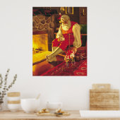 Santa Claus-St Nikolaus Poster (Küche)