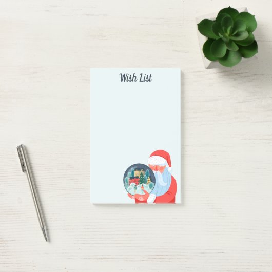 Santa Claus Stadt in Globe Post-it Klebezettel (Büro)