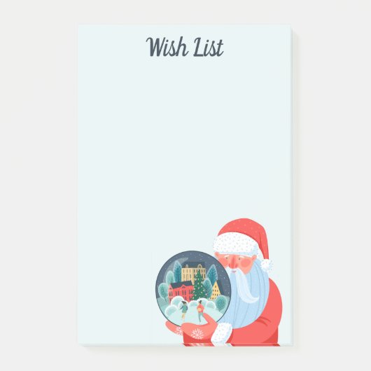 Santa Claus Stadt in Globe Post-it Klebezettel (Vorderseite)
