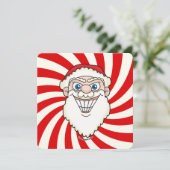 Santa Claus Starburst Screwball Graphics Flat Card (Stehend Vorderseite)