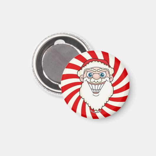 Santa Claus Starburst Screwball Graphics Magnet (Vorderseite/Rückseite)